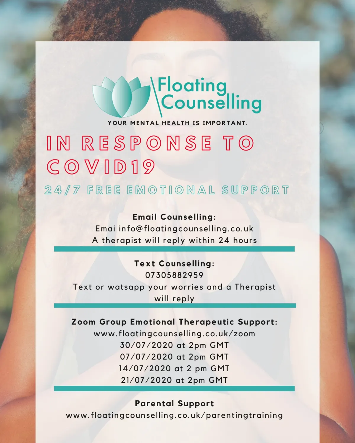 COVID community support poster
